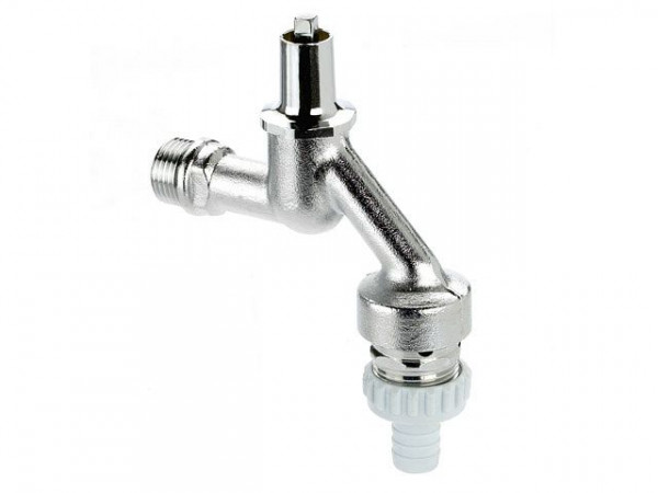 BENDER Auslaufventil Typ1106 DN 20, matt Chrom, 1106201