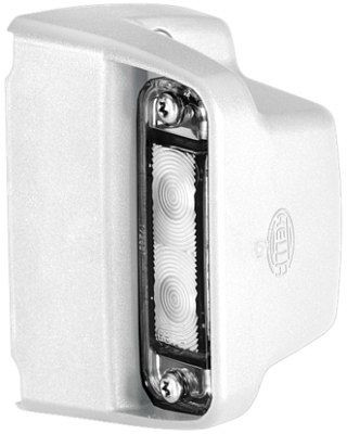 HELLA Kennzeichenleuchte, LED, 12/24V, Anbau/geschraubt, Lichtscheibenfarbe: glasklar, Kabel: 1300mm, Stecker: EASYCONN, seitlicher Anbau, 2KA 012 271-271