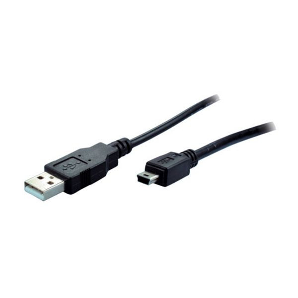 S-Conn USB-Mini Kabel, USB-A-Stecker auf USB-B-Mini 5-pin Stecker, USB 2.0, KUPFER 5,0m, 14-16055