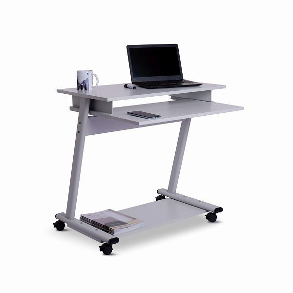 Rocada PC Tisch Zeta lichtgrau, Mobile Arbeitsstation, 9100, 8427951000835