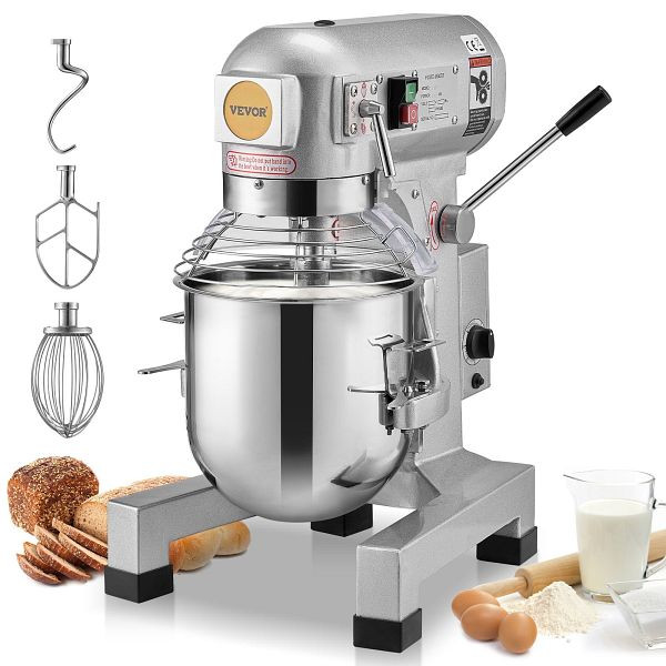 VEVOR Küchenmaschine Standmixer 550W Knetmaschine 10 L Teigmixer Mixer, ZXSPJBJ10QT66CB89V2