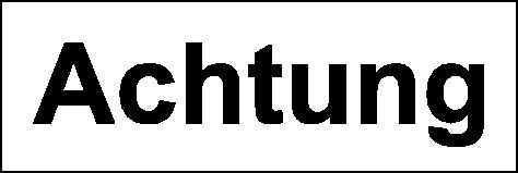 DENIOS GHS Schild, Text "Achtung", Folie, selbstklebend, 26 x 9 mm, VE: 10 Bogen à 12 Stück, 193062