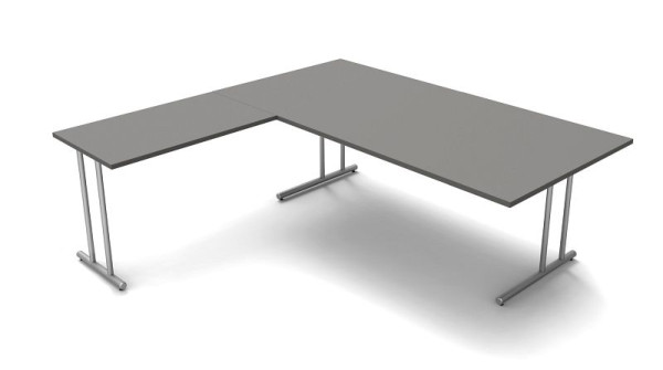 Kerkmann Winkelarbeitsplatz, Start Up, B 2000 mm x T 2000 mm x H 750 mm, Farbe: Grafit, 11437212