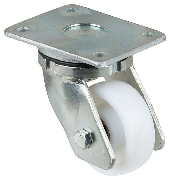 BS Rollen Schwerlastrolle, Rad-Breite 37 mm, Rad-Ø 100 mm, Tragfähigkeit 400 kg, Lauffläche/Radkörper Kunststoff, Kugellager, RR100.B15.101