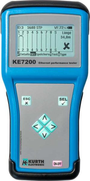 Kurth Electronic ITK-Netzwerktester mit Speicherfunktion, KE7200, D720A