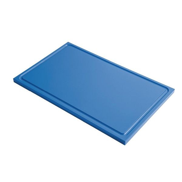 Gastro M Schneidebrett mit Saftrille GN1/2 blau, 15 mm dick, GN324