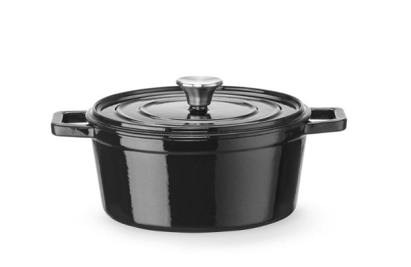 Hendi Emaillierter Gusseisentopf, 3,77 l schwarz, 626870