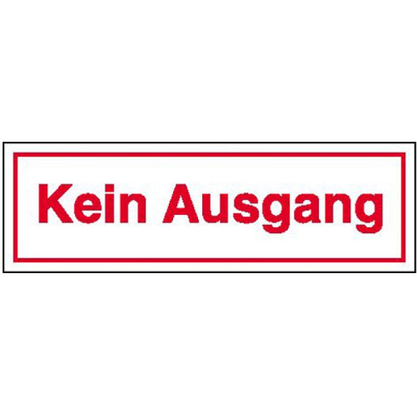 Stein HGS Hinweisschild zur Betriebskennzeichnung, Kein Ausgang, 21.5361