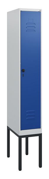 C+P Umkleidespind Classic PLUS, Gestell, 1950x300x500mm, 7035/5010, Drehriegel, 0800305-10 S10003