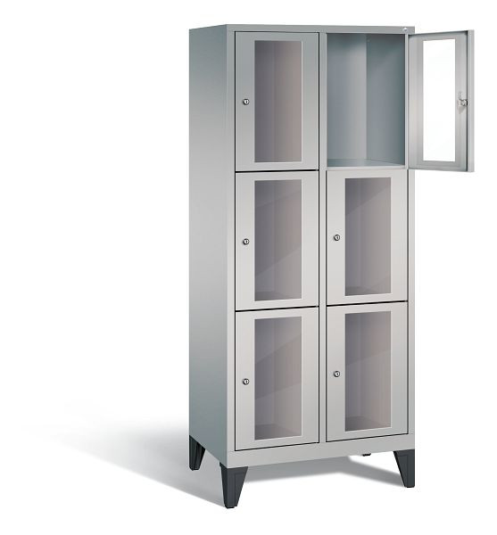 C+P Schließfachschrank Classic, H1850xB810xT500mm, Farbe: Weißaluminium, 8010A223 S10009