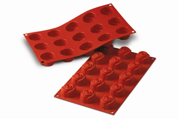 Schneider Silikonbackform Rose, Ø 44 mm, Höhe 27 mm, 115093