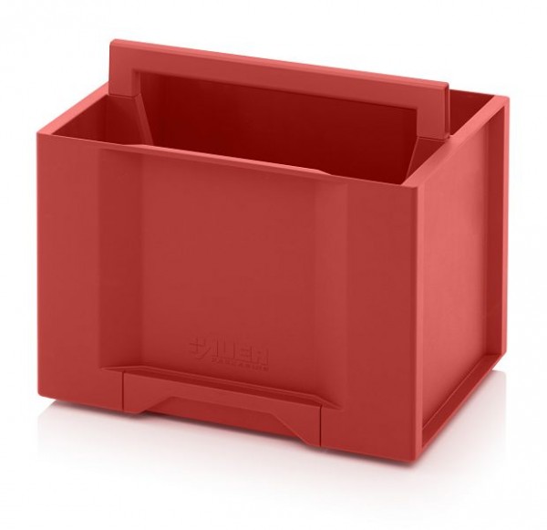 Auer Toolboxen Basic, 40 x 30 x 34 cm, Box rot, Griff rot, TB W 4327 F3