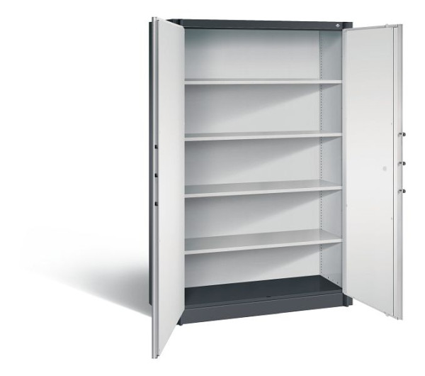 C+P Feuerschutzschrank Certos, H1950xB1200xT500mm, Farbe: Schwarzgrau / Lichtgrau, Klinkengriff, 5 OH, 1180-00 S10281