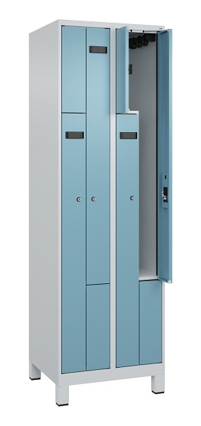 C+P Z-Spind Evolo PLUS, Füße, 4 Fächer, 1950x600x500mm, 7035/0010, Zylinderschloss, 049013-204 S10037