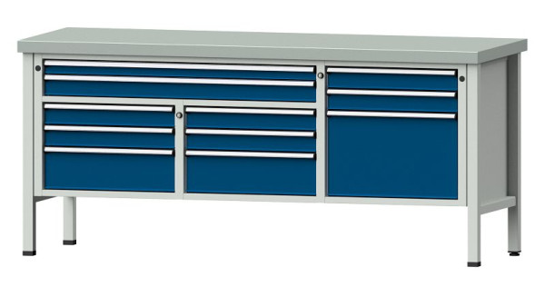 ANKE Werkbänke Kastenwerkbank, Modell 283 V, 2000 x 700 x 900 mm, RAL 7035/5010, ZBP 50 mm, 304.563