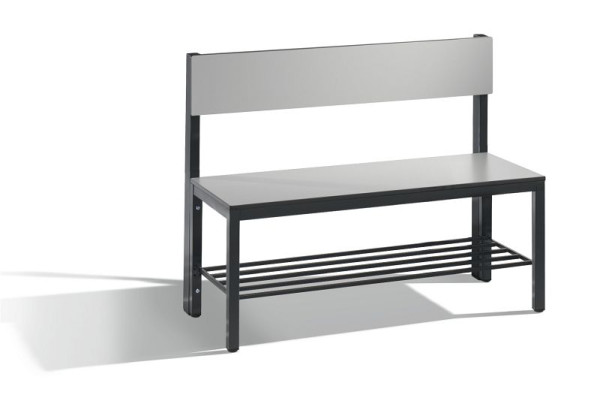 C+P Sitzbank mit Rückenlehne, Basic Plus, H796xB1000xT407mm, 8060-310 S10001