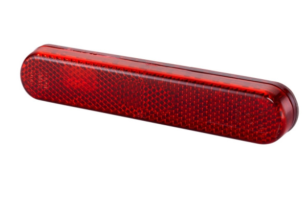 HELLA Rückstrahler, Lichtscheibenfarbe: rot, oval, geklebt/Anbau, für waagerechte Befestigung, hinten, 8RA 009 226-131