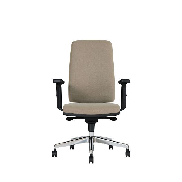 Bisley Bürodrehstuhl Stone, Mit Armlehnen, Aluminiumfußkreuz, TN9111 warm grey, STONEALTN9111