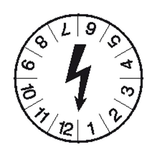 Stein HGS Prüfplaketten ohne Jahresfarbe, ohne Jahreszahl, Blitzsymbol, Bogen, 30.3808