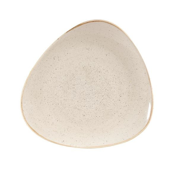 Churchill Stonecast Dreieckige Teller, Muskatcreme, 265 mm, VE: 12 Stück, DW372