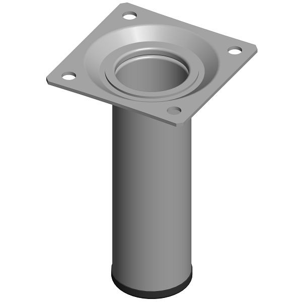 Element System 4ER-SET MÖBELFUSS BURGUND, Ø30, 700 mm, EDELSTAHL OPTIK, VE: 3 Einheiten a 4 Stück, 11120-00014