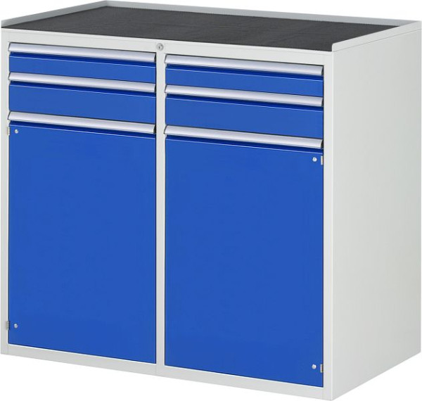 RAU Schubladenschrank 7000, 1145x650x1035mm, li: H90, H120mm, Flügeltür, re: Schublade H90, H120mm, Flügeltür, Metallauflage, 03-LL7.12.12A-MT.11