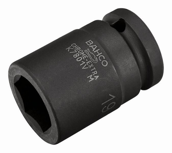 Bahco 1/2" Kraft-Steckschlüssel-Einsatz, 6kant, verstärkt, SW 19 mm, K7801VM-19
