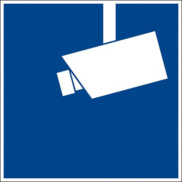 SafetyMarking Video Infozeichen, Hinweis Videoüberwachung, BxH 10x10 cm, Folie, selbstklebend, 21.5194
