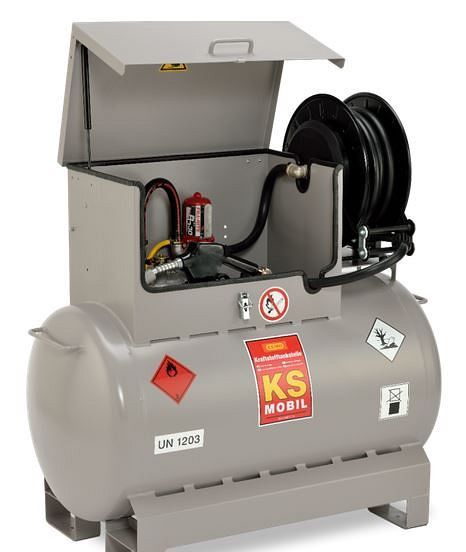 Cemo Schlauchaufroller mit 10m Schlauch DN 19, elektrisch leitfähig, für Benzin, 10996