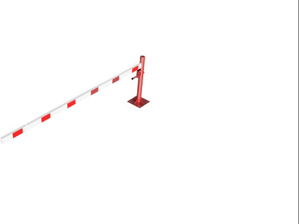 Schake Drehschranke mit Seilzugverstärkung, für Dübel Befestigung, Schrankenbaumlänge: 3500 mm, mit Dreikantverschluss, 4113_35FBP