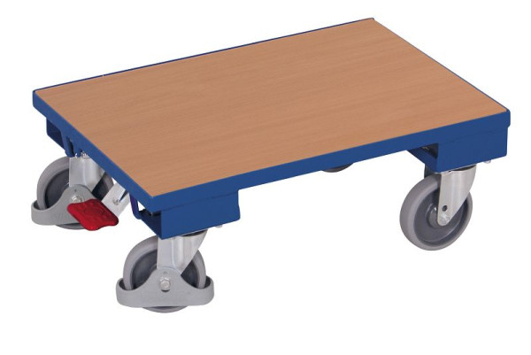 VARIOfit Euro-System-Roller mit Boden, Ladefläche: 610 x 415 mm, RAL 5010 enzianblau, Ladehöhe: 235 mm, sw-410.069