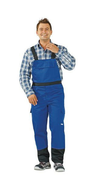 Planam Weld Shield Latzhose, kornblumenblau/schwarz, Größe 90, 5531090