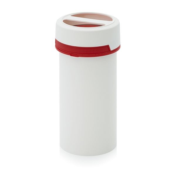 Auer Schraubdosen mit Komfortgriff, 1,3 Liter, Dose weiß, Deckel rot, ohne Innendeckel, SC AG 1.3-99 F3