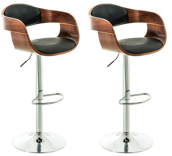 CLP Barhocker Kingston C Kunstleder, walnuss/schwarz, VE: 2 Stück, 306535