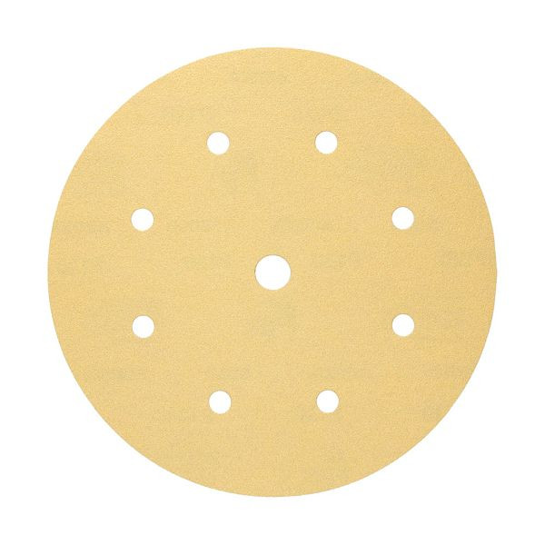 Mirka Schleifscheibe GOLD 200mm Grip 9-fach gelocht P150, VE: 50 Stück, 2363205015