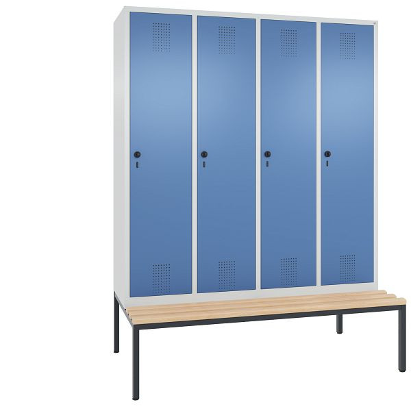 C+P Spind Evolo, 4 Abteile, H2090xB1590xT815 mm, Grau/Fernblau, 48050-42 S10557