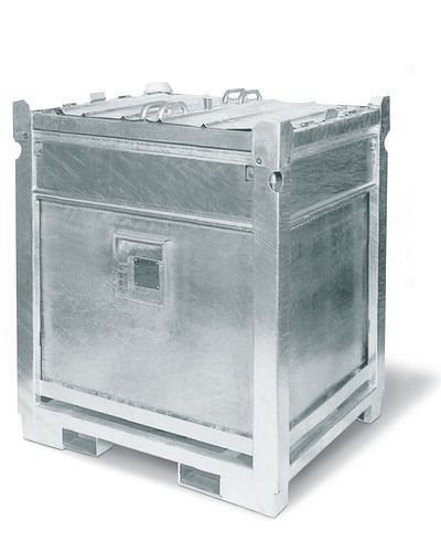 DENIOS Mobile Dieseltankstelle MDT 850 aus Stahl, 230 V Pumpe, 850 Liter, liegend, 117974