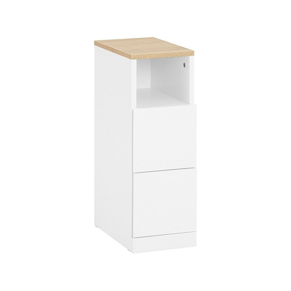 SoBuy Nachttisch mit 2 Schubladen 35x20x60 cm, Modern, FBT149-WN