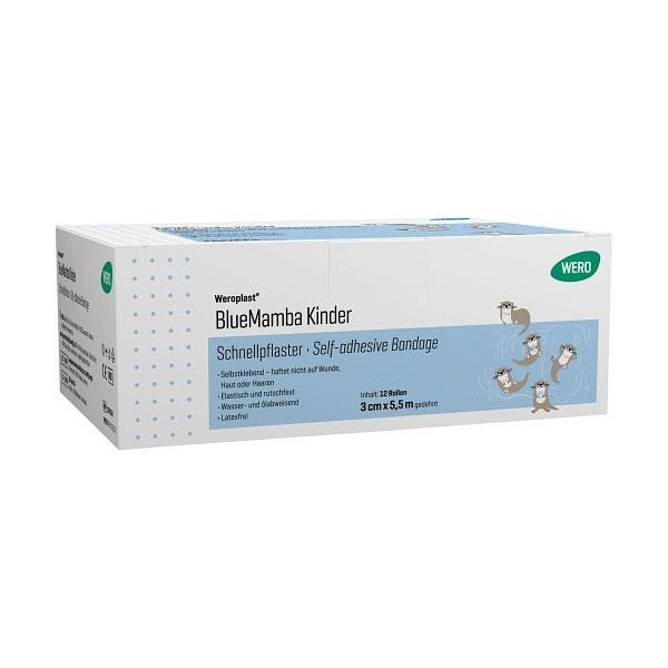 WERO Weroplast BlueMamba Kinder Schnellpflaster, VE: 12 Stück, 201027