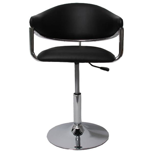 Mendler Barhocker HWC-L51, Barstuhl Tresenhocker Lounge Stuhl, Kunstleder, schwarz, 5838