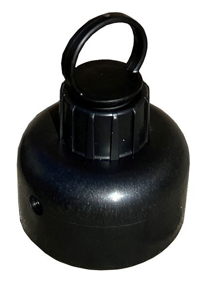 Schake Adapter mit Schrauböse zum Aufsetzen auf Flexipfosten und durchführen einer Absperrkette schwarz, 41222KS