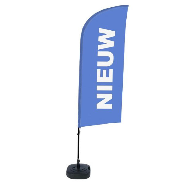Showdown Displays Beachflag Alu Wind Komplett-Set Neu Blau Niederländisch ECO, BFAW310-WT21-I79ECO