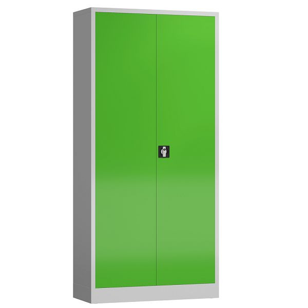 Lüllmann ClassiX Flügeltürenschrank, 1945 x 920 x 500 mm, lichtgrau/gelbgrün, X-530355