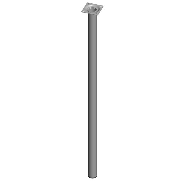 Element System STAHLROHRFUSS, LOSE, Ø30, M10, 700 mm, WEISS ALU, VE: 4 STÜCK, 11100-00076