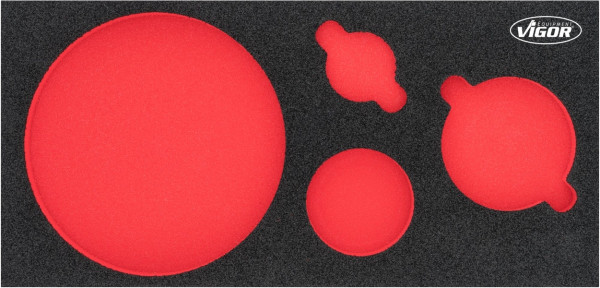 VIGOR 2-Komponenten Weichschaum-Einlagen, Einlagenmaß / Schubladengröße: M (282 x 393 x 35 mm), Verwendung: V7263, V7263-L