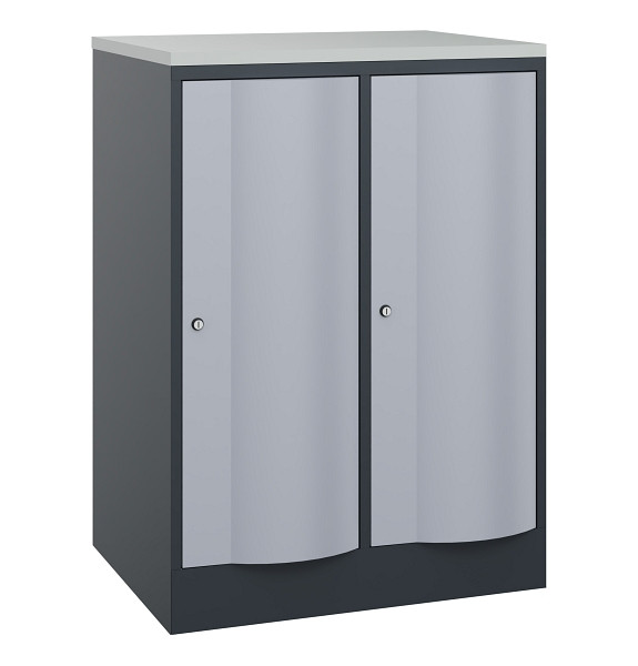 C+P XL-Garderobenschrank Resisto, H1077xB772xT640mm, 7016/9006, 8271-273 S10103