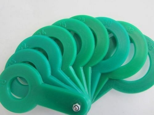 STEP Systems kleine Fruchtgrößen-Bestimmungsringe aus Kunststoff, Set mit 9 Stück, 45017