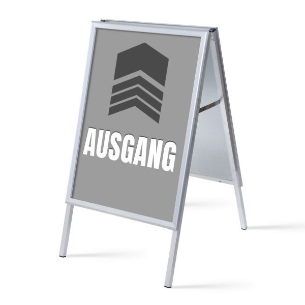 Showdown Displays Kundenstopper A1 Komplettset Ausgang Grau Deutsch, ZPA1G32MEI278