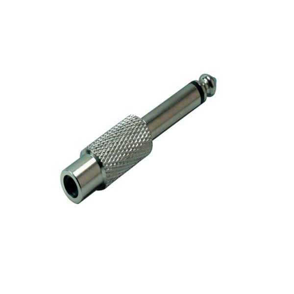 S-Conn Adapter, Klinkenstecker Mono 6,3mm auf Cinchkupplung, Metall, 57000-M