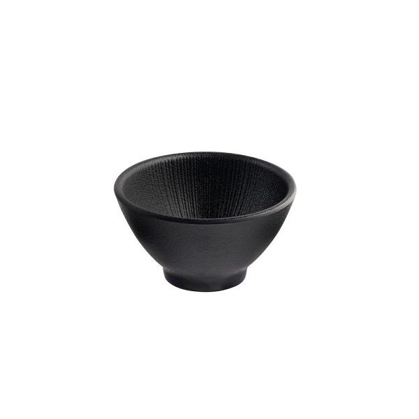 APS Schale NERO - Melamin, Ø 10 cm, 0,15 Liter, schwarz, stapelbar, spülmaschinengeeignet, 85286